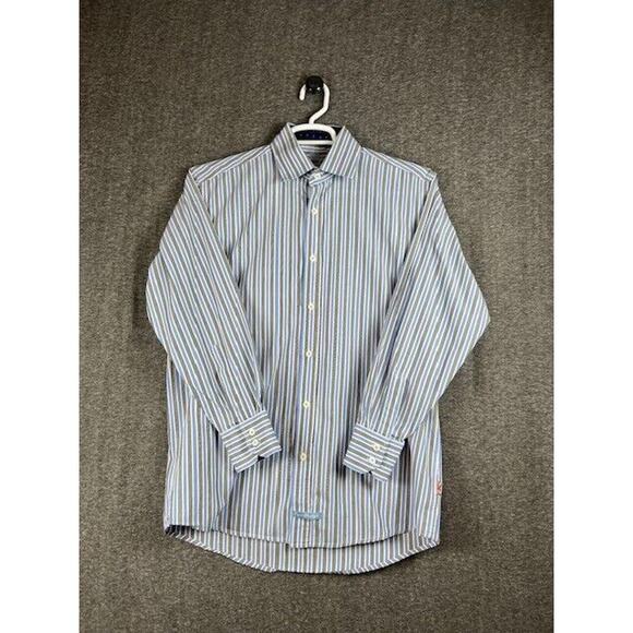 Sz 16 L Large ENGLISH LAUNDRY Men’s Long Sleeve w/Flip Cuff, Button Down Shirt - Picture 1 of 11